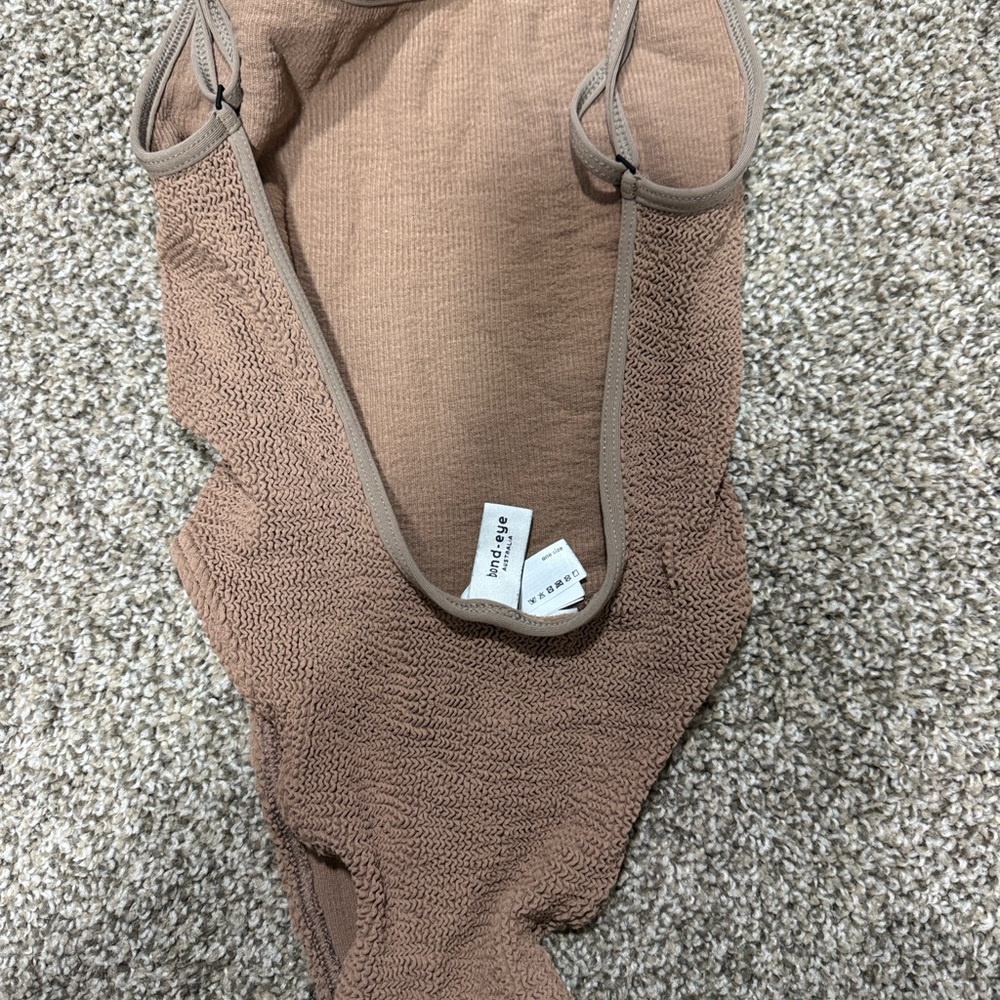 bond-eye Brown Textured One Piece Swimsuit - Picture 2 of 3